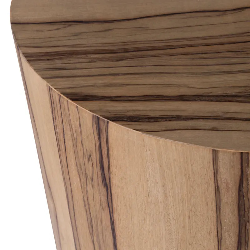 Limba Veneer Round End Table